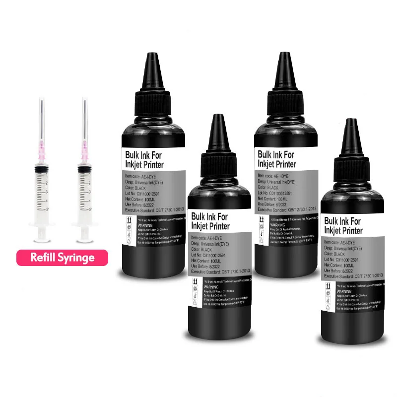 100ml/garrafa tinta corante universal para hp canon epson irmãos série impressora a jato de tinta para pg545 336 62 304 impressora recarga tinta corante