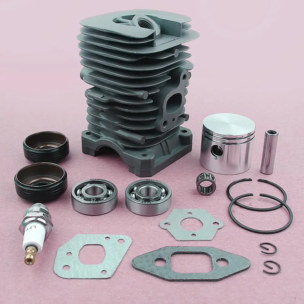 41.1Mm Gergaji Silinder dan Gasket Piston Assy Busi Beralur Bantalan Bola Kit untuk Mitra 350 Mitra 351