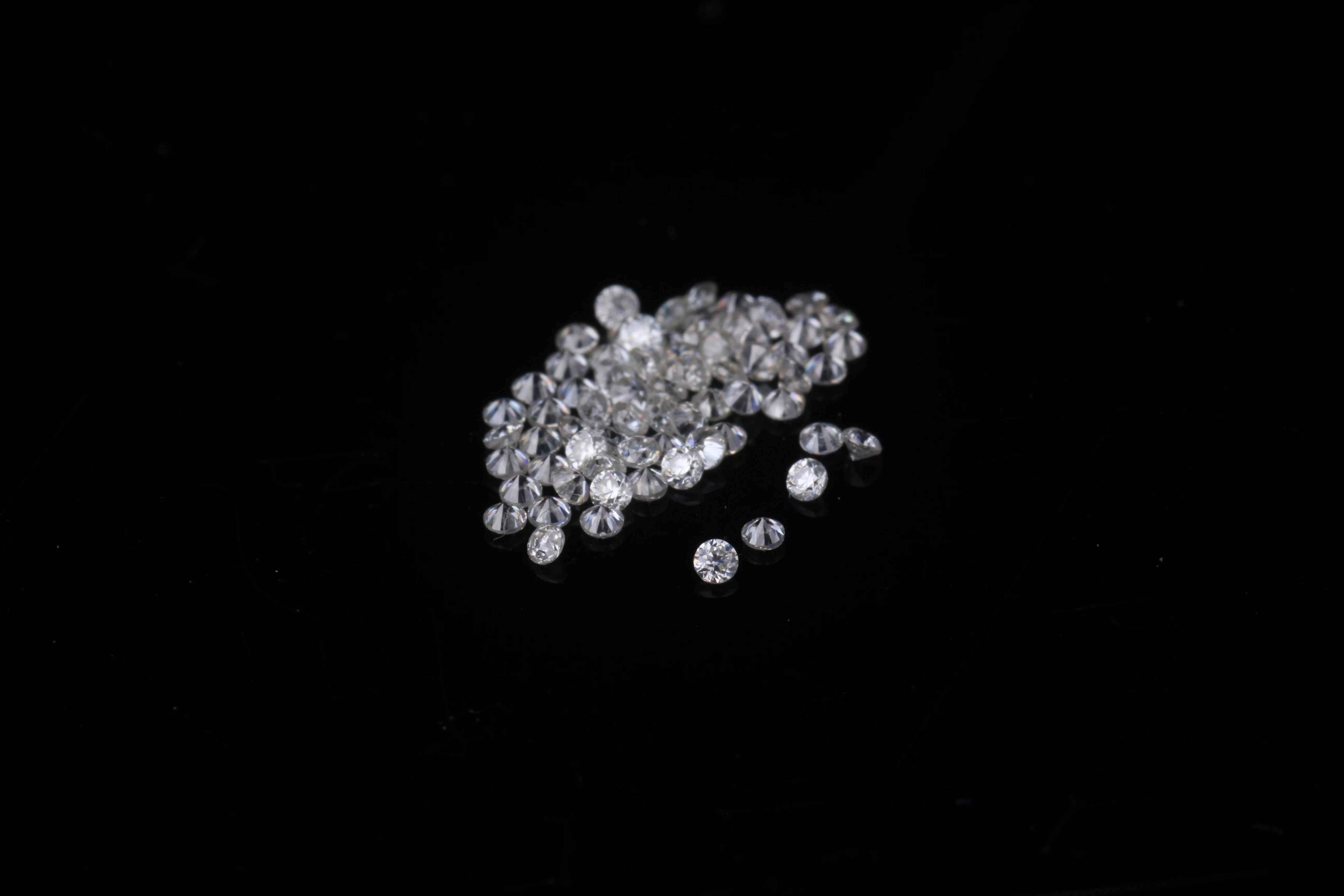 Starsgem 50pcs 1.mm GH Moissanite Looose Stone Test Positive VVS Small Size Moissanite Bead for Ring Setting