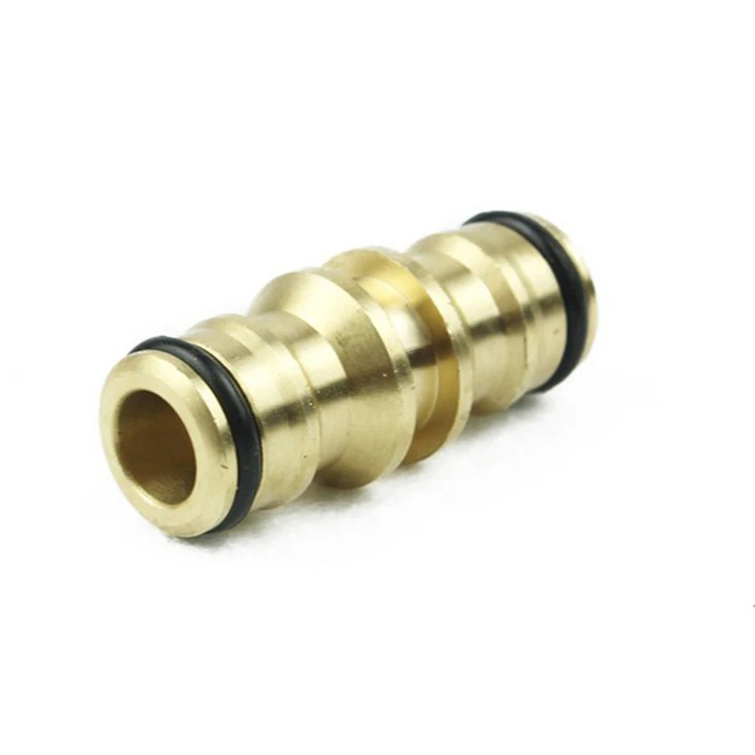 Household Two-way Brass Pipe Connector Garden Irrigation Accessories Water Gun Hose Adapter Extension Joint Connector