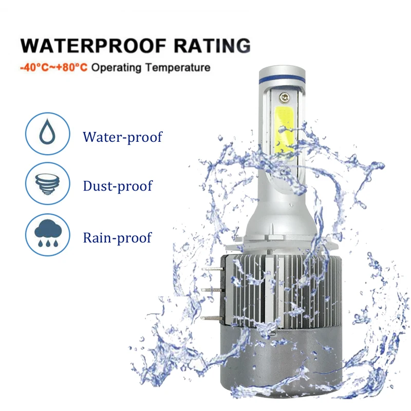 Muxall H15 H4 H7 H11 H1 H3 LED Bulb 80W 8000LM/set Car Headlight  High Beam Lamp Canbus Error Free For Golf MLK 12V Fog Light