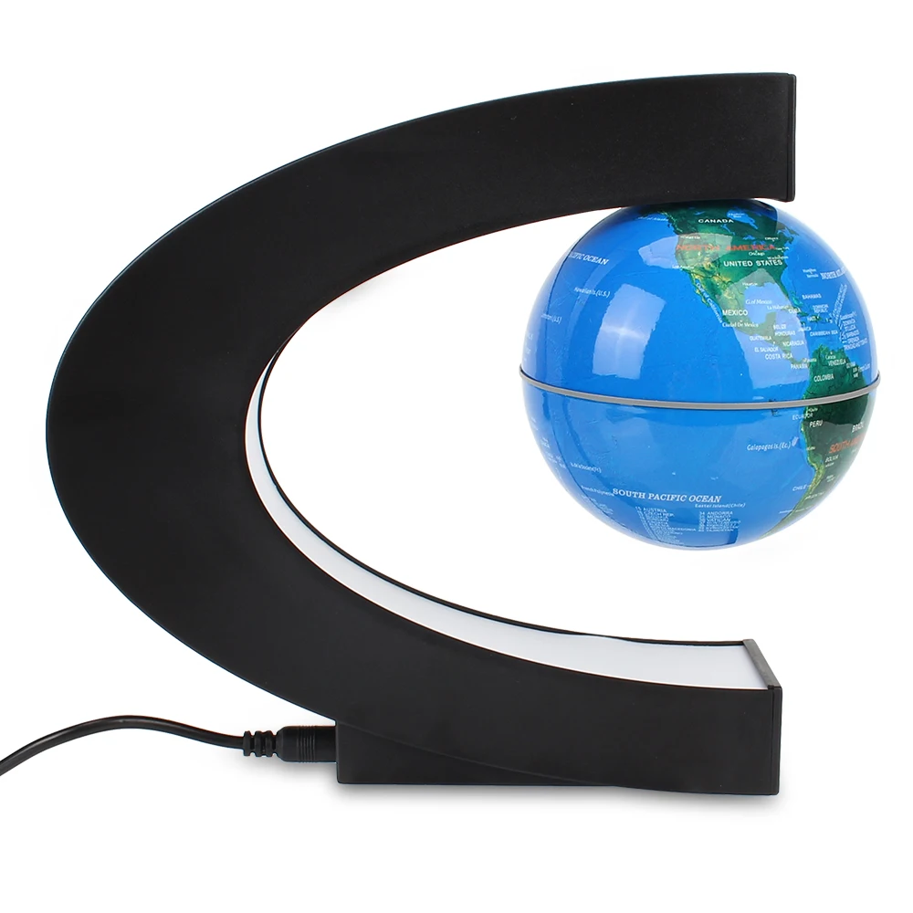 Electronic Antigravity Lamp Birthday Gifts Novelty Ball Light Home Decoration Floating LED World Map Magnetic Levitation Globe