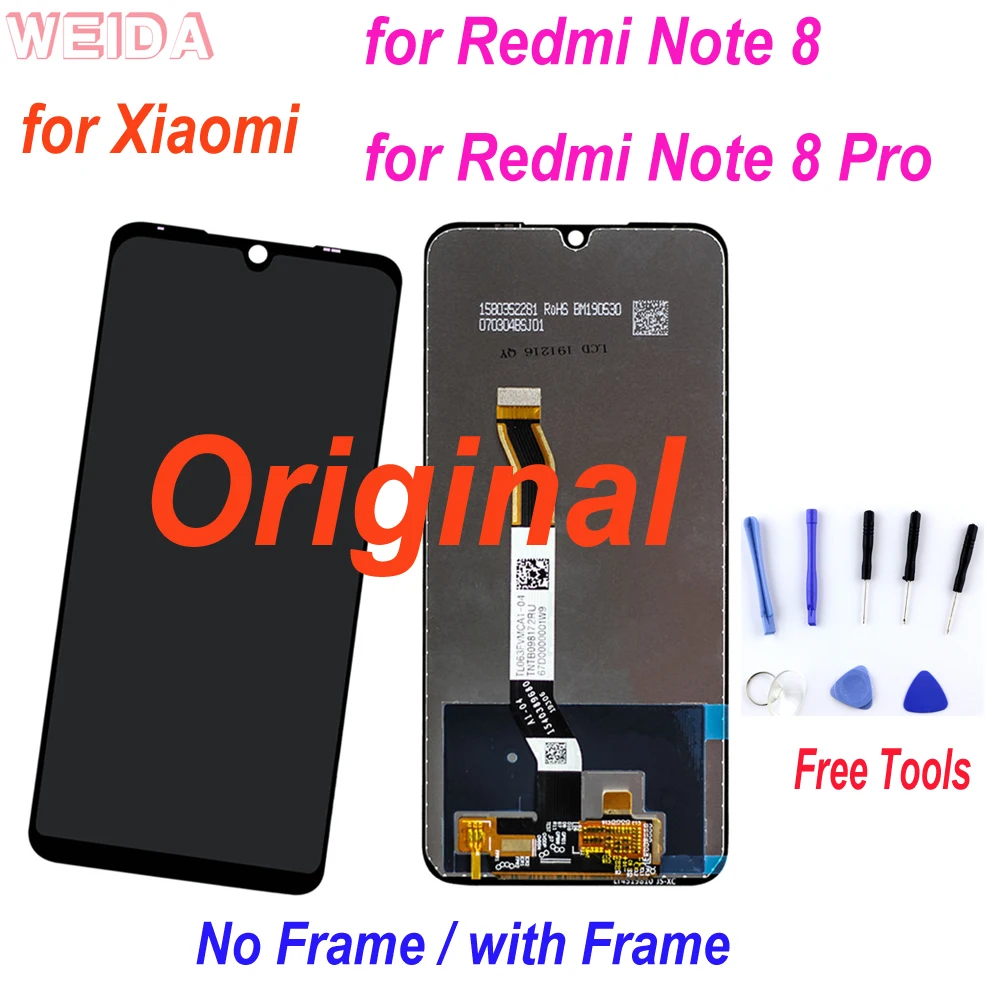 

Original LCD For Xiaomi Redmi Note 8 Pro LCD Display Touch Screen Digitizer Assembly with Frame for Redmi Note8 Note 8 Display