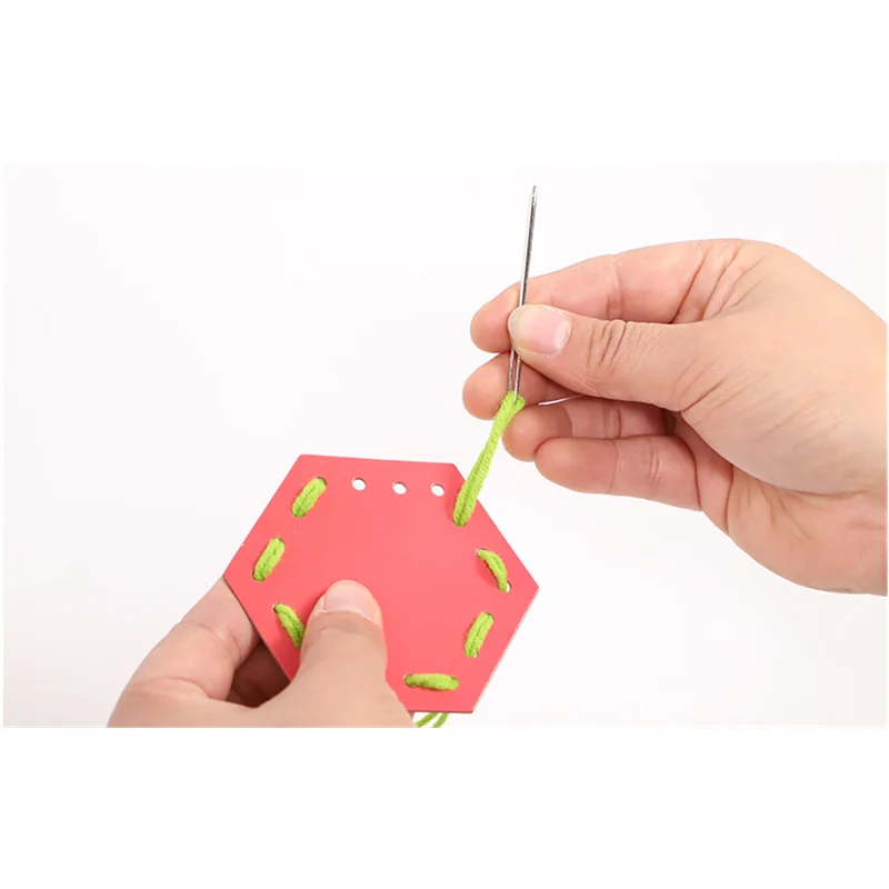 Montessori Practical Life Activities Sewing Game for Children Hand-Eye Coordination Exercise Preschool Educational Materials