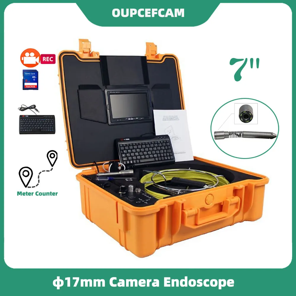 φ17mm Camera Drain Sewer Pipe Inspection Endoscope System 7