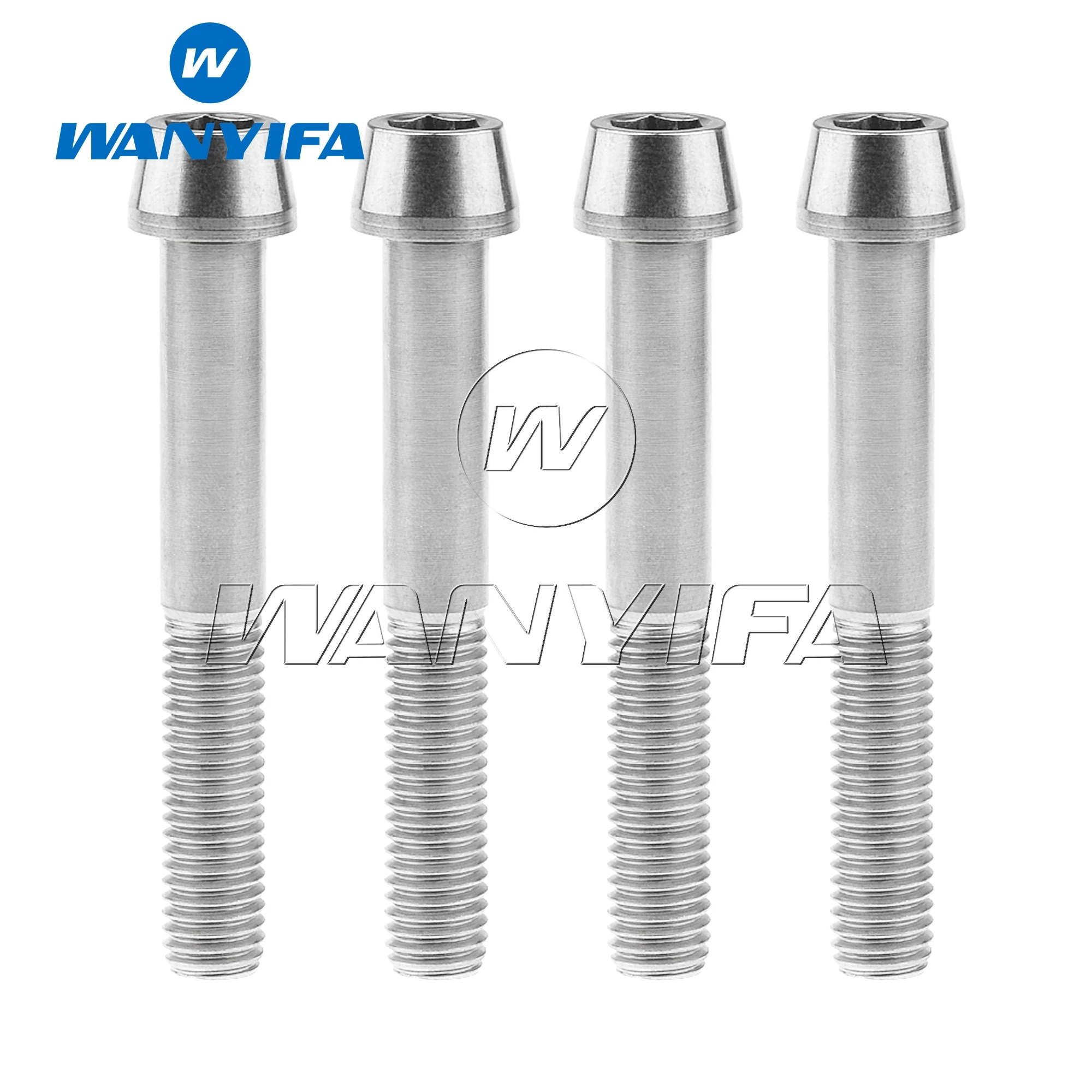 Wanyifa Titanium Bolt M10x70 80 85 100mm 1.25/1.5mm Pitch Allen Key Head Screw for Motorcycle Caliper Modification 4pcs