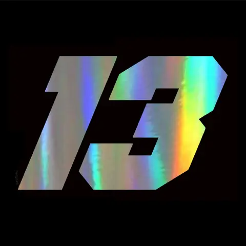 15*10.3cm Motorcycle  Sticker Number 13 Reflective Car Stickers Moto Auto Decal Funny JDM Vinyl On Car styling for yamaha suzuki