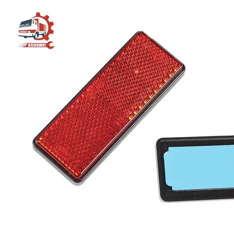 AOHEWEI-자동 접착 반사판, 직사각형 안전 마크 신호 스트립, 자동차 사이클 캐리어용 후면 위치, 울타리 게이트 포스트, 1 개