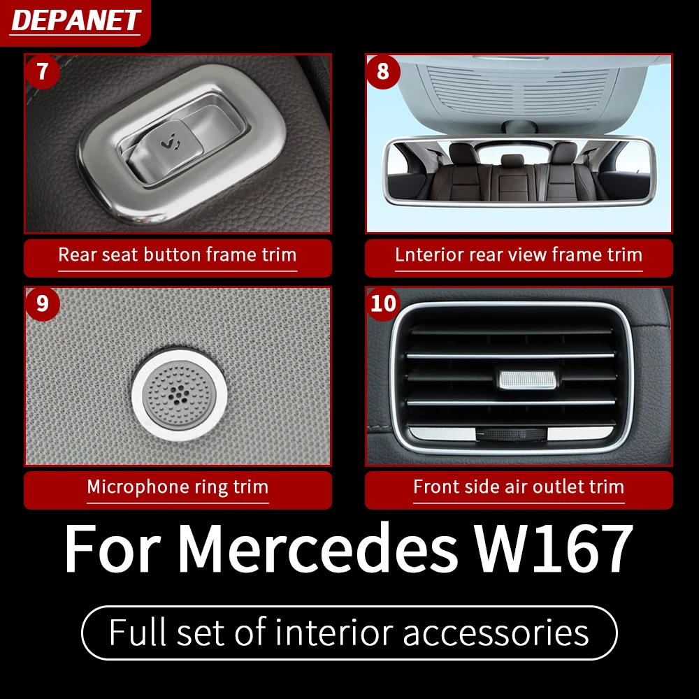 trim for Mercedes 20-2025GLE W167 350 v167 coupe cover supplies gls x167 450 500e 350d 53 amg critical trim interior accessories