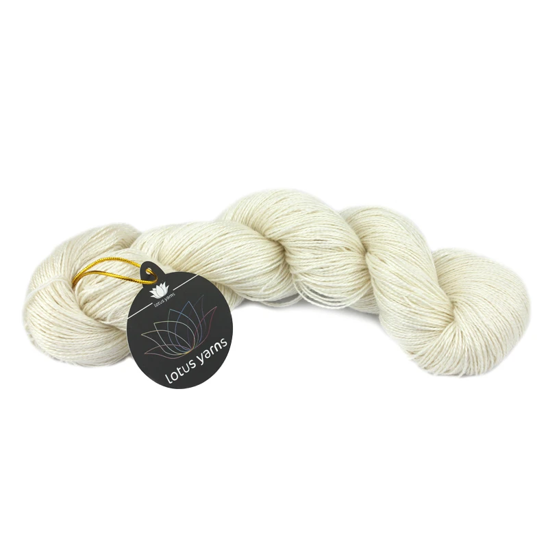 100g Hank 100% Silk Yarn Hand Knitting Crochet Nat White Undyed DIY For Garments  Clothes Soft and Cool Silk 8