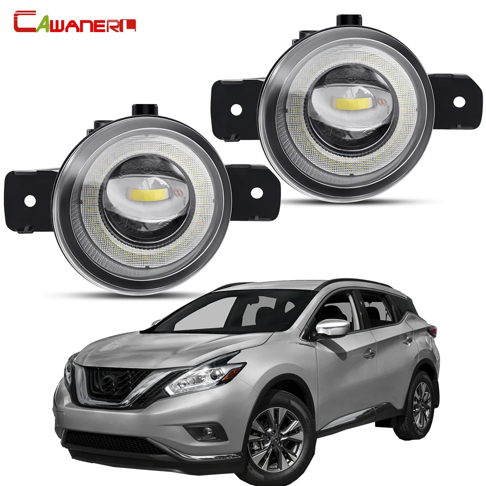 

2 X Car Angel Eye Fog Light Assembly LED Halo Ring Daytime Running Lamp DRL 30W 8000LM 12V For Nissan Murano 2015 2016 2017