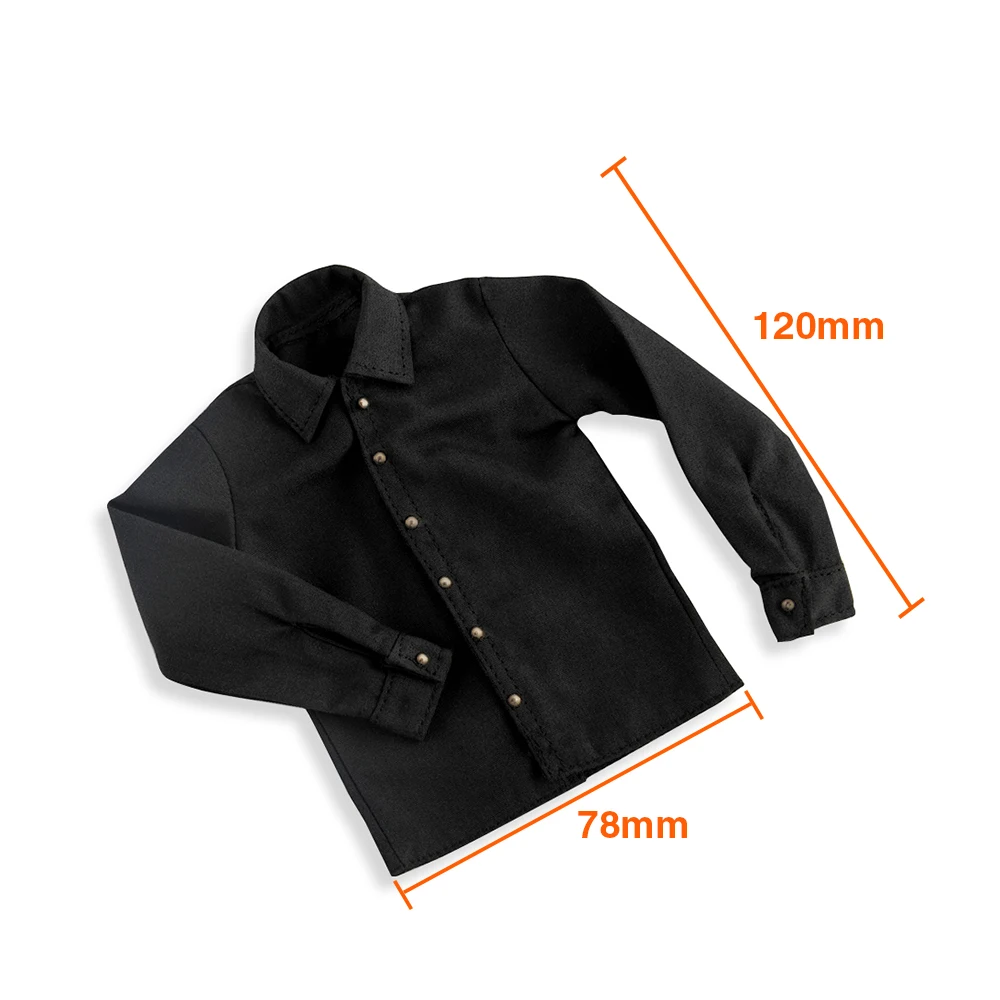 1/6 Schaal Zwart Kraag Sterk Shirt Kleding Accessoires Model voor 12 inch Mannelijke Soldaat Action Figure Body Poppen Speelgoed
