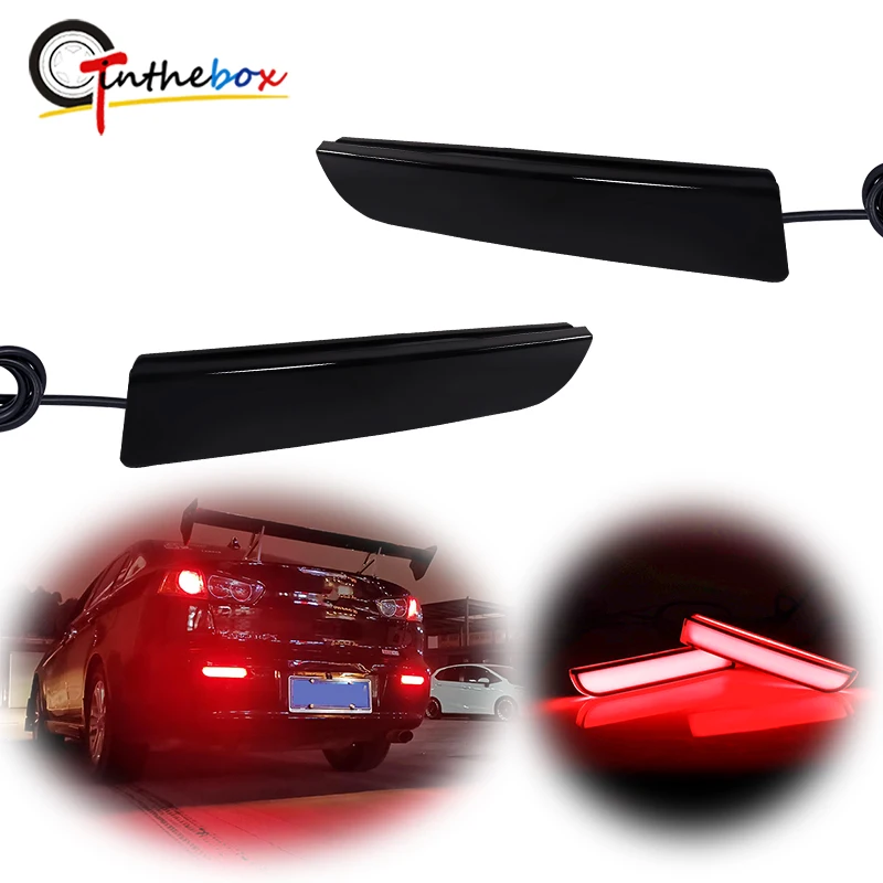 LED Bumper Reflector Lights For Mitsubishi Lancer Evo Evolution ASX Outlander Sport RVR Dynamic Turn Signal Rear Tail Brake Lamp