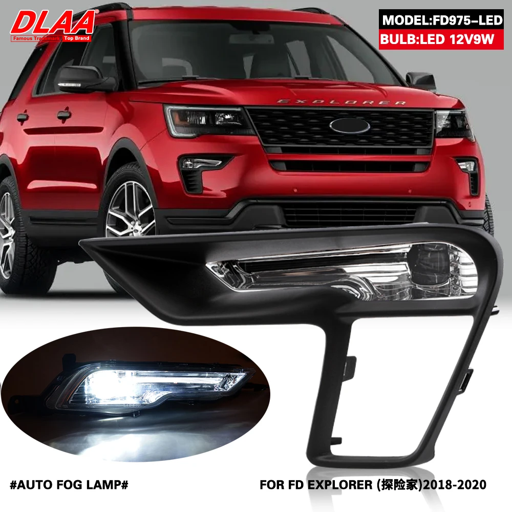 

DLAA For Ford EXPLORER 2018 2019 2020 Front Fog Lights Car Styling Spot Light Fog Lamps With Switch - 1 Pair