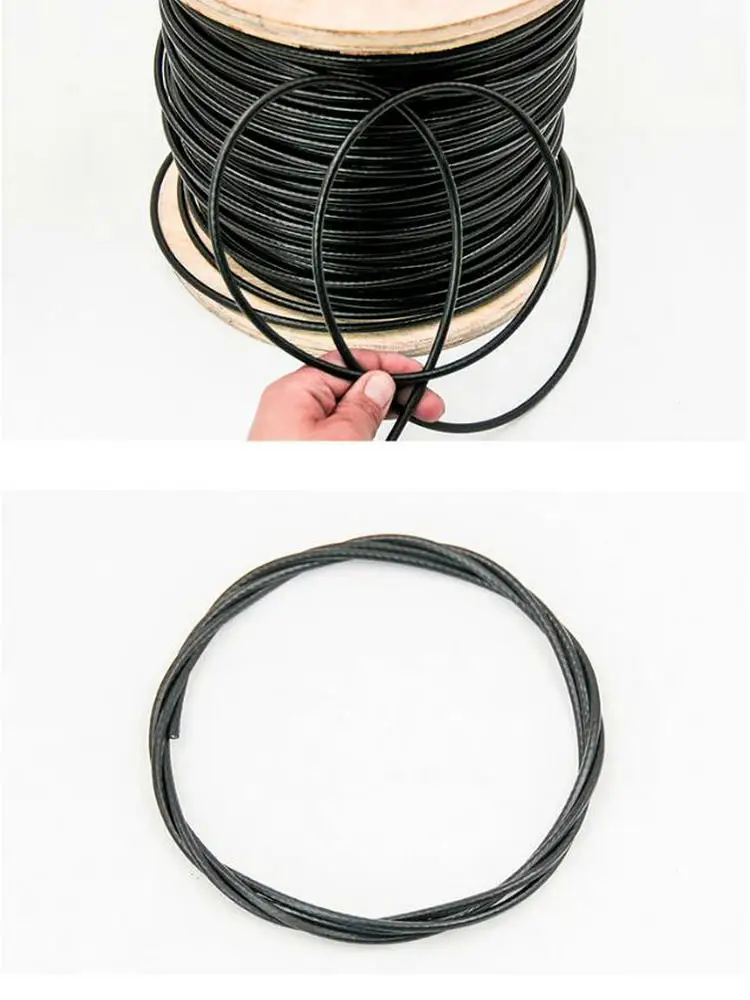 HQ BW02 Black PVC Plastic Coated 7X7 7X19 Stainless Steel 304 Wire Rope Cable 1MM-6MM Diameter After Black PVC Coating