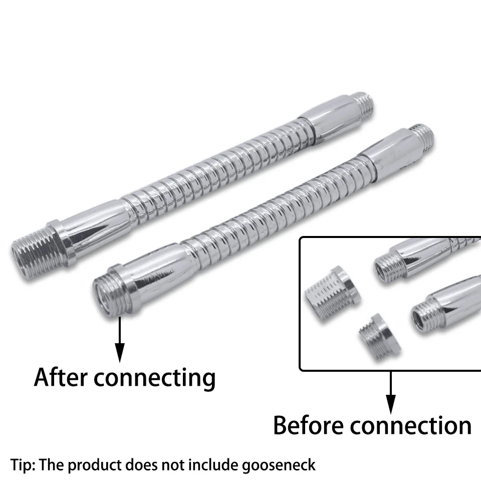 2pcs Inner M8 to Outer M10 connect hose gooseneck tube connection hose can make outer teeth M8 become outer teeth M10