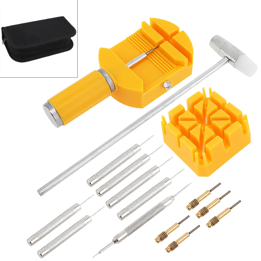 

16pcs/set Multi-function Precision Combination Watch Opening Watch Band Remover Tool with Storage Canvas Bag for Watch Repairing