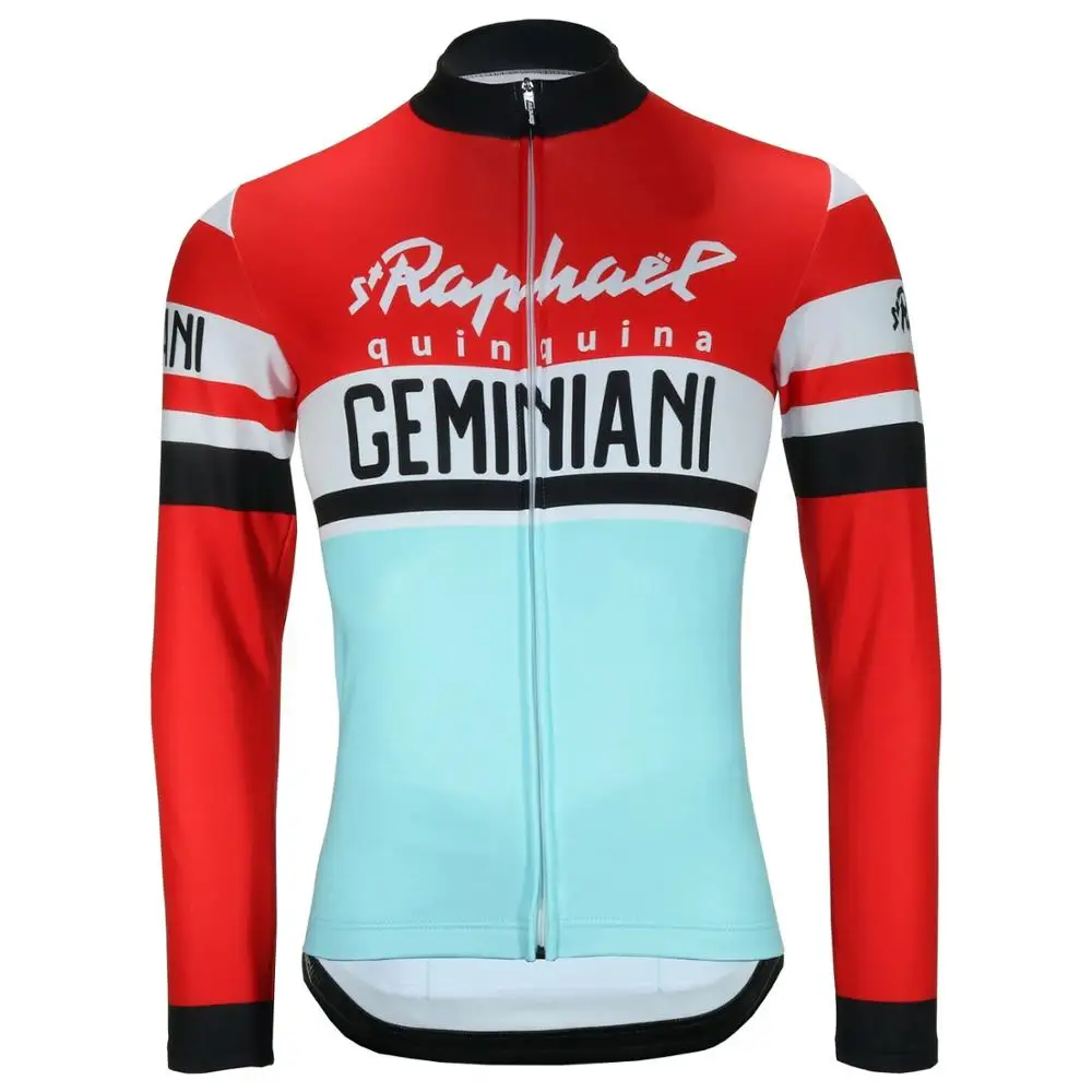 

ST RAPHAEL GEMINIANI Retro Classic Men Spring Summer Cycling Jerseys Long Sleeve Racing Bicycle Clothing Maillot Ropa Ciclismo