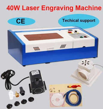 40w gravação a laser máquina de corte co2 gravador a laser 30x20cm com porta usb e display digital para microplaquetas de madeira e couro
