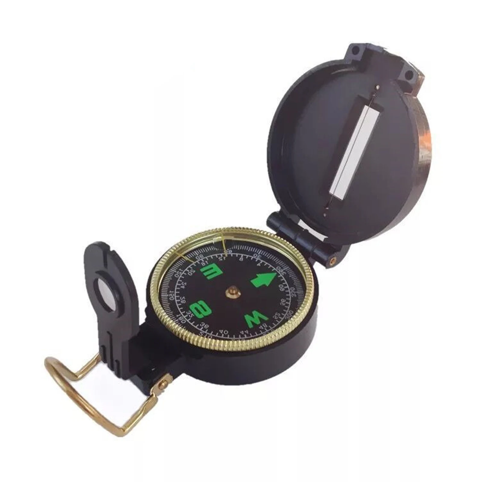 Camping Navigation Compass Determine Magnetic Azimuth Folding Lens Calibration Position Compass Measure Four Directions Compass