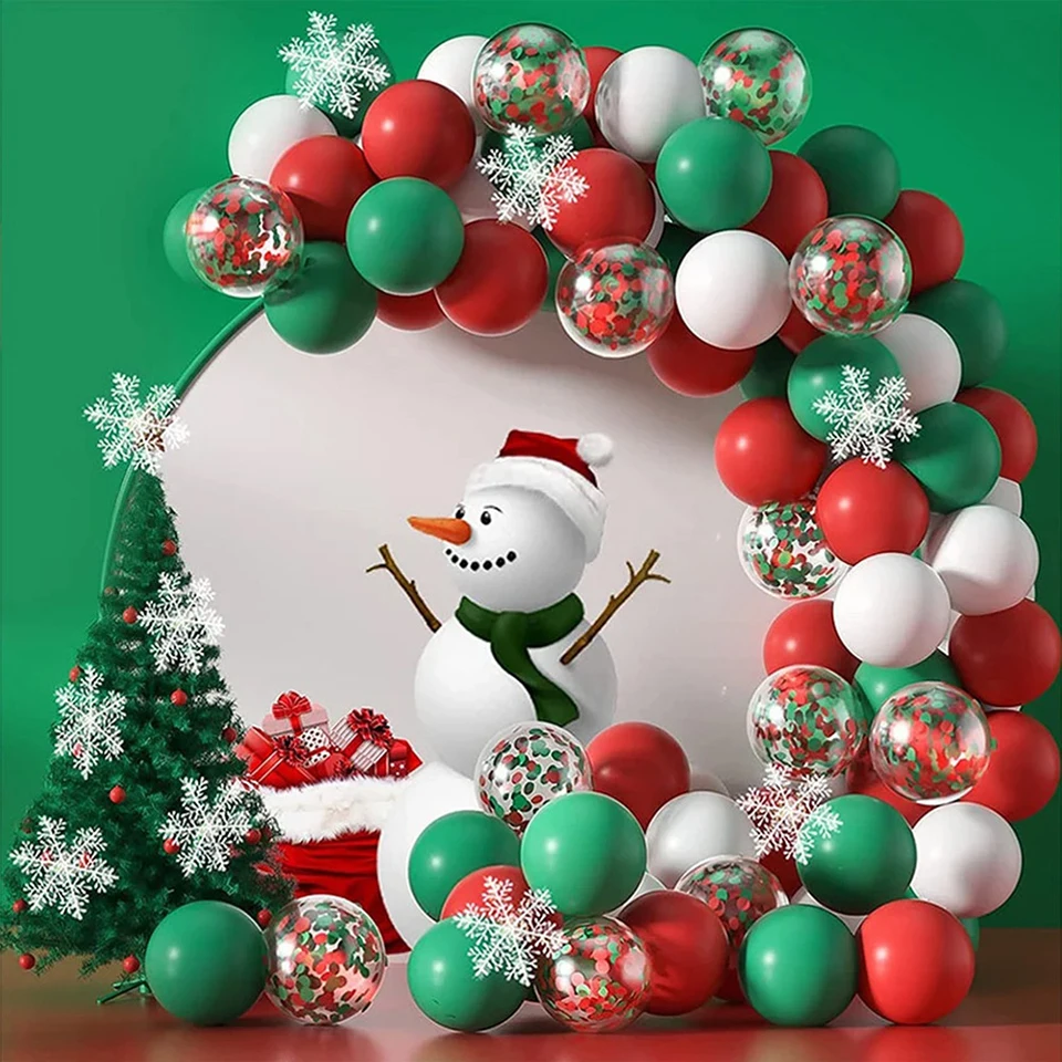 110PCS Merry Christmas Balloons Arch Kit 2022 Happy New Year Party Decorations Home Decor Christmas Decorations Party Supplies