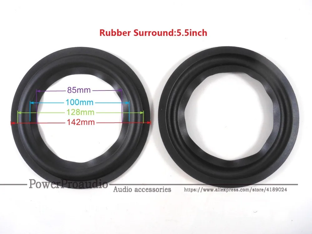 10 pcs/Lot 5.5 inch WOOFER / BASS SPEAKER SURROUNDS REPAIR Rubber:142mm / 128mm / 100mm / 85mm