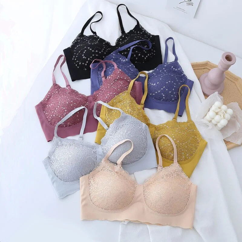 Push-Up Bras For Women Wire-Free Brassiere Comfort Invisible Bra Solid Color 3/4 Cup Underwear Female Sexy Lingerie Intimates