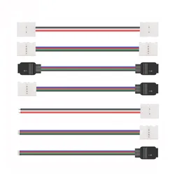 LED Connector Double Clip Connector Cable 2/3/4/5Pin For 3528 WS2811 WS2812 5050 RGB RGBW RGBWW LED Strip Light 5-50Pcs