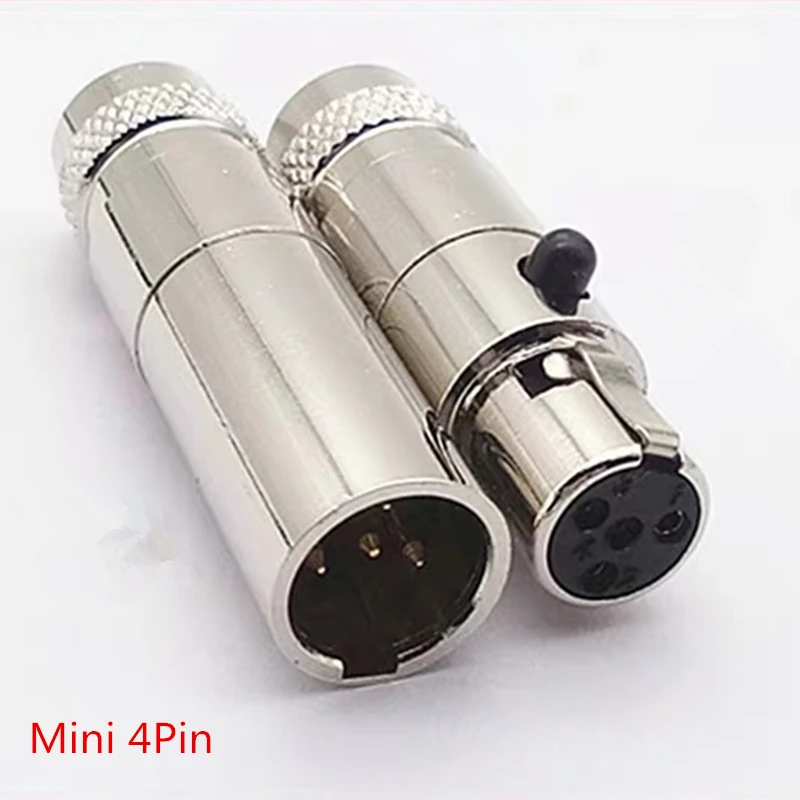 2 قطعة/الوحدة Mini XLR 3 4 5 6 دبوس أنثى التوصيل + ذكر المقبس صغير XLR الصوت ميكروفون موصل MIC بها بنفسك MIC ل كابل ملحوم مستقيم