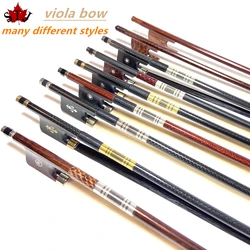 1pcs New light  black/Pernambuco/snakewood Grid carbon Fiber plaid Stick viola bow,Natural Siberian horsetail horsehair