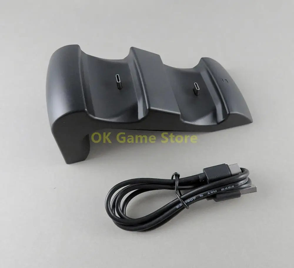 5ชิ้น/ล็อตสีดำ Fast Handle Double ชาร์จแท่นวางพอร์ตสำหรับ NS Switch Pro ไร้สายบลูทูธที่รองรับ