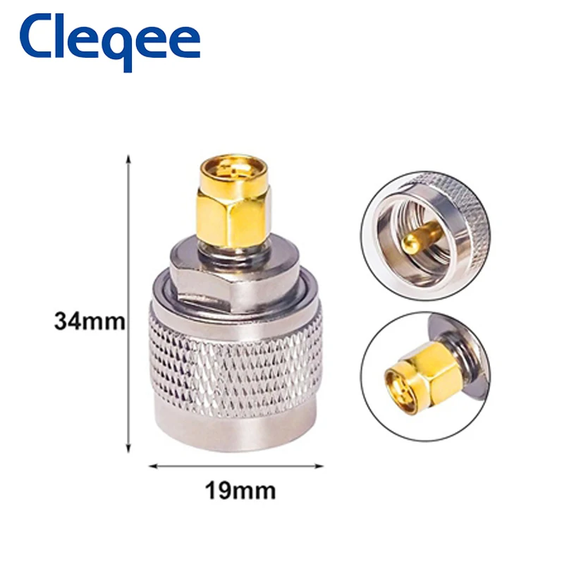 JXSINONE 1 Buah Konektor SMA Steker Jantan Ke UHF Jantan PL259 RF Adaptor SMA Ke SO239 PL259 Konektor Koaksial Konverter Kualitas Tinggi
