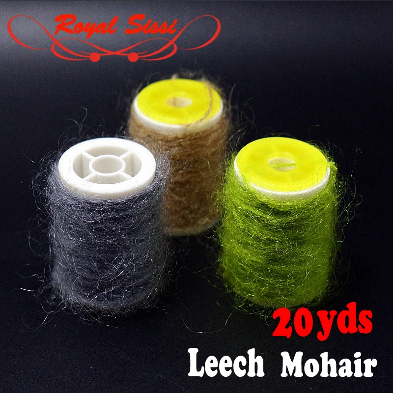 Royal Sissi 10 optional colors leech mohair yarn long angora hair twisted fly tying yarn caddis hairy nymph body tying materials