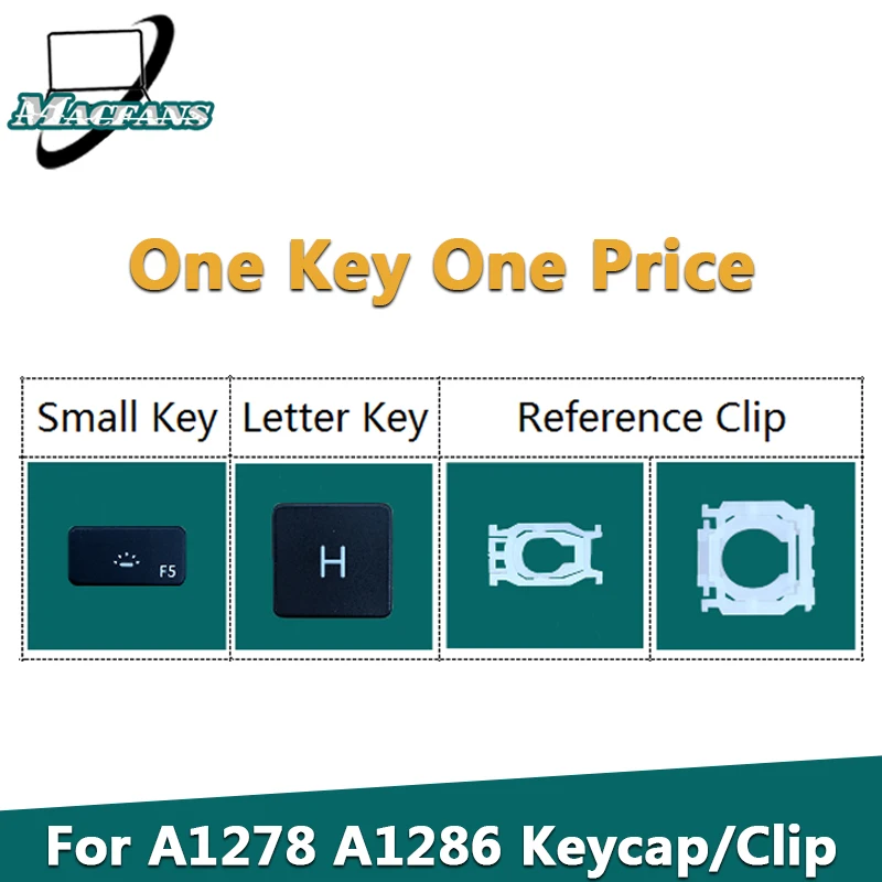 Replacement A1278 A1286 Keycap US UK Layout Keycap for MacBook Pro A1286 A1278 keycap Key One Black key One Butterfly Clip