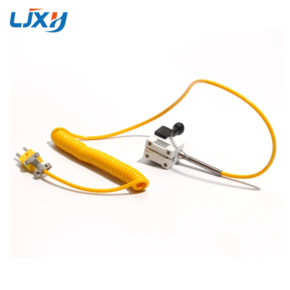 LJXH Strong Magnetic Thermocouple, Square Magnetic Bearing Temperature Probe K type yellow plug, for Magnet Magnetic Instrument