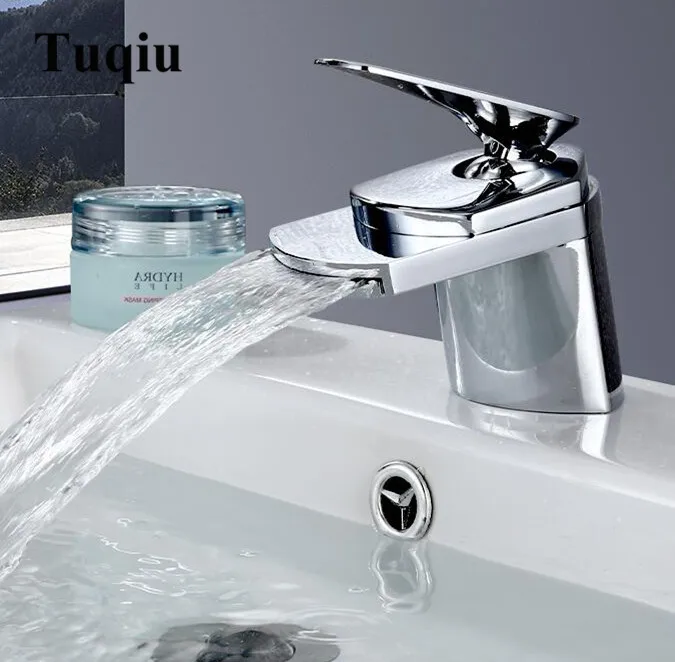 

Vidric Wholesale and retail Bathroom Faucet hot and cold Brass Basin Faucet Waterfall Sink Faucet Single Handle water tap