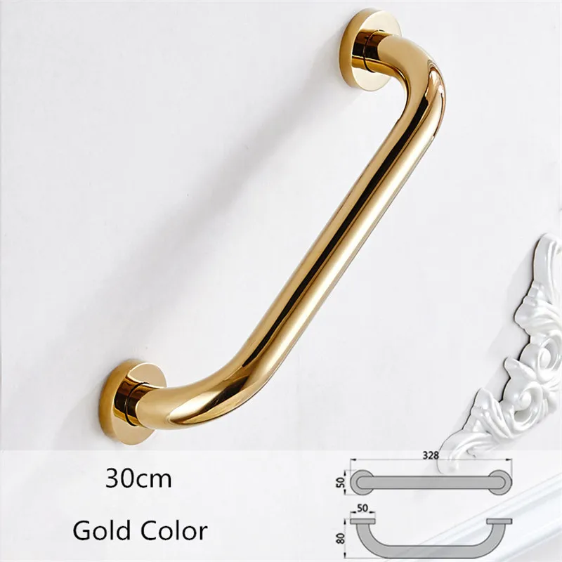 Bathroom Tub Shower Safety Bar 30cm/40cm/50cm  gold brass Grab Bar Grip Hand grip Bathroom Handrail Grab Bar