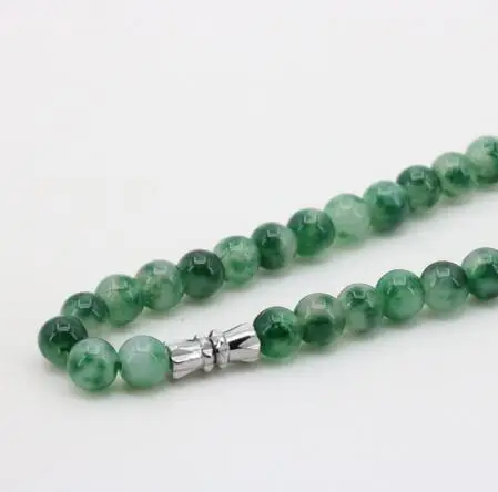 6-14mm round pearl round necklace chain set green and white chalcedony stone fashion women jewelry wholesale price 18 \'\'