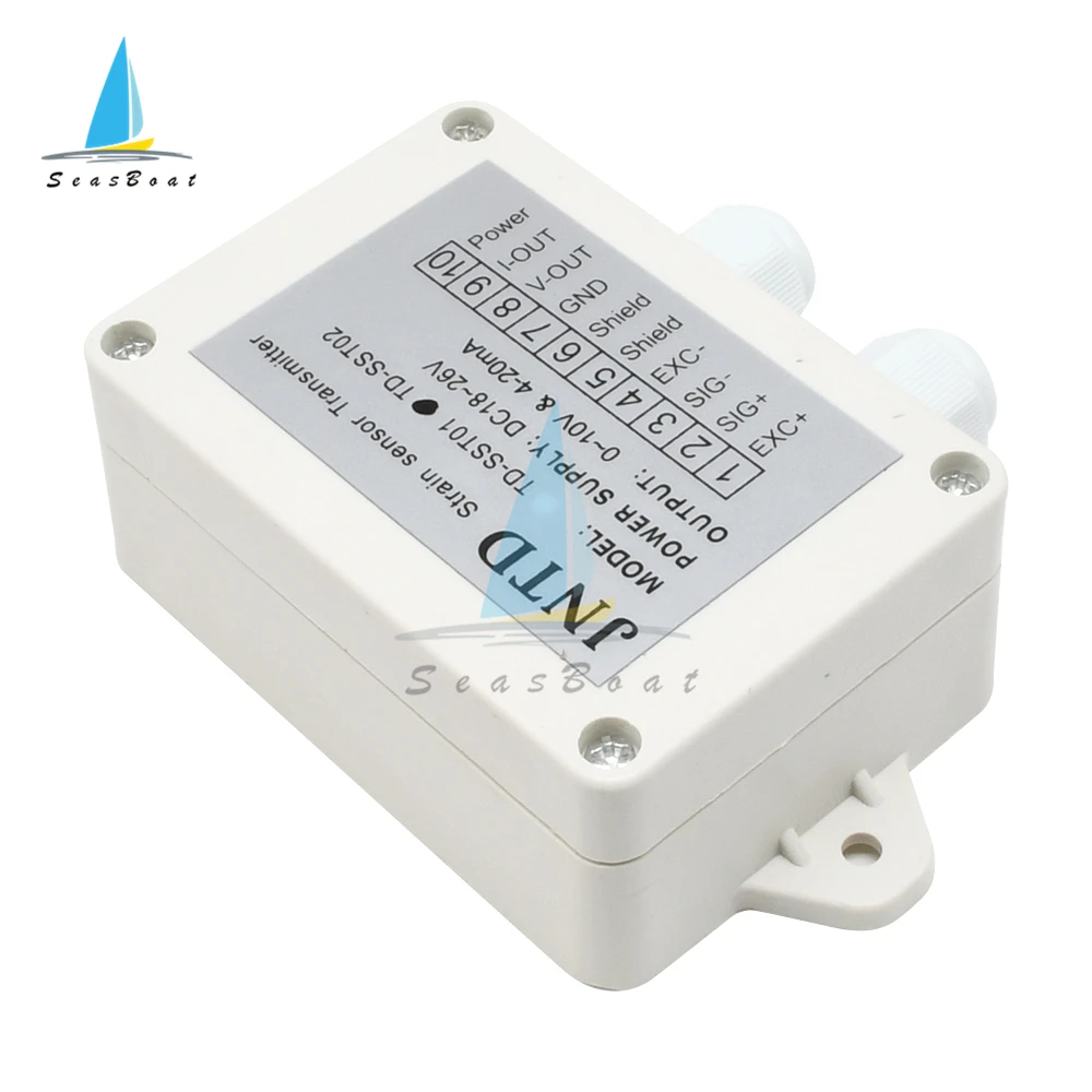 0-10V 4-20mA Load Cell Amplifier TD-SST02 Strain Sensor Transmitter Strain Gauge Sensor DC18-26V 24V