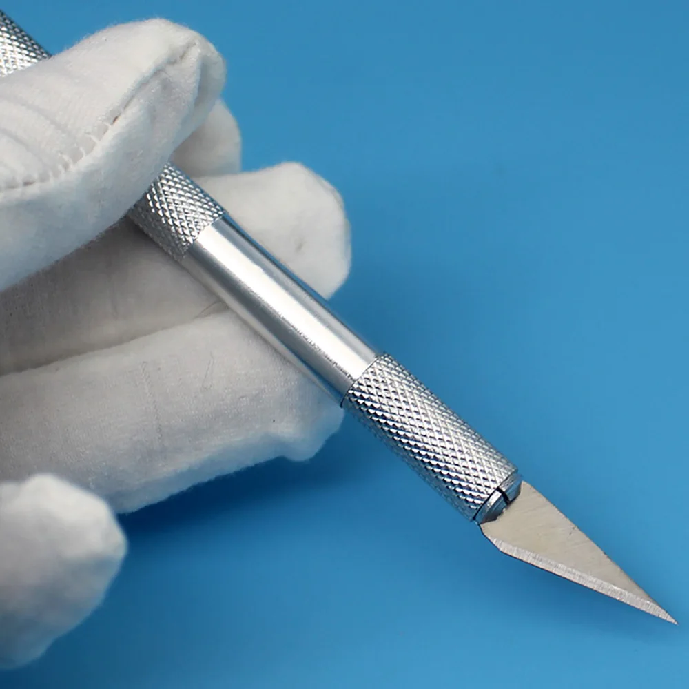 100 sztuk ostrza ze stali nierdzewnej frez grawerski ostrza metalowe ostrze rzeลบbione w drewnie kni-fe ostrze wymiana surg-ical skalpel Craft