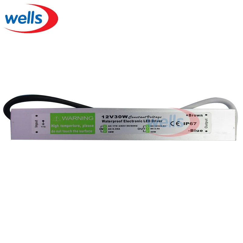 Imagem -05 - Motorista Impermeável do Adaptador da Fonte de Alimentação do Diodo Emissor de Luz do Transformador Dc12v 24 v 10 w 20 w 30 w 36 w 50 w 250 w para a Luz de Tira