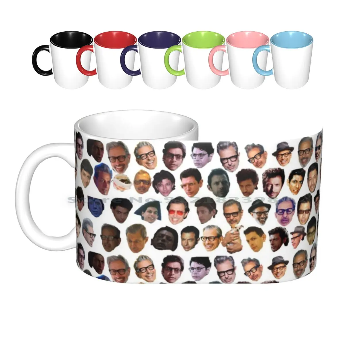 Jeff Goldblum Ceramic Mugs Coffee Cups Milk Tea Mug Jeff Goldblum Day Ragnarok Hotel Artemis Ian Malcolm Funny Pattern Creative