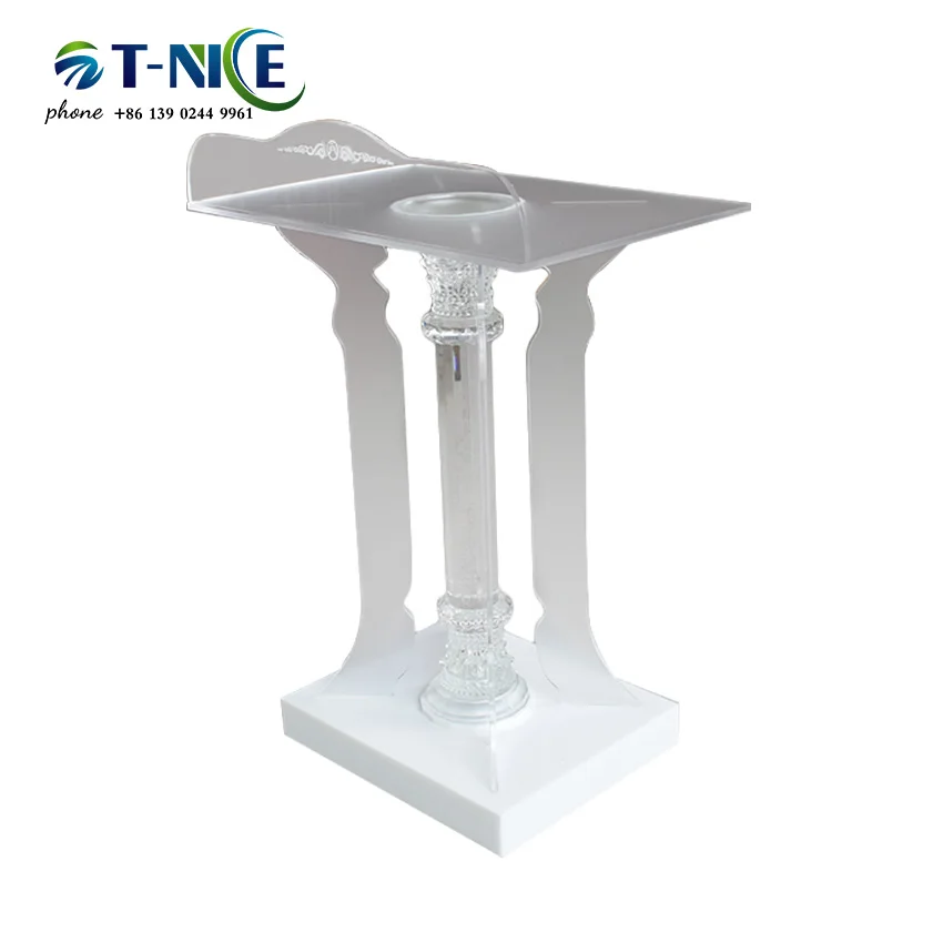Crystal Pulpit Church Podium Simple Transparent Rostrum Event Lectern Consultation Dais Company Reception Platform Free Shipping