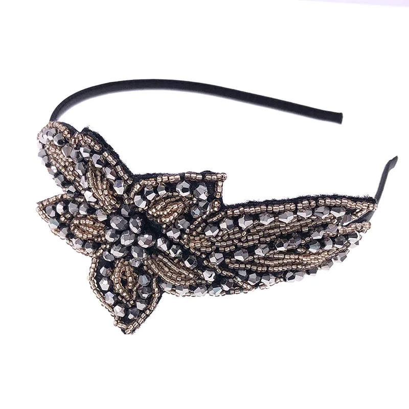 Bohemian Vintage Beads Handmade Hairband Rhinestone SeedBeads Headband customized Hair Accessories