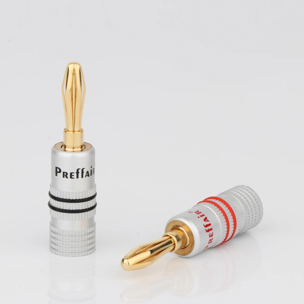 

8pcs Banana plug 24K Gold Plated Banana Speaker Plug Connectors for Speaker Wire,Wall Plate extension Adapter plug terminal 4mm