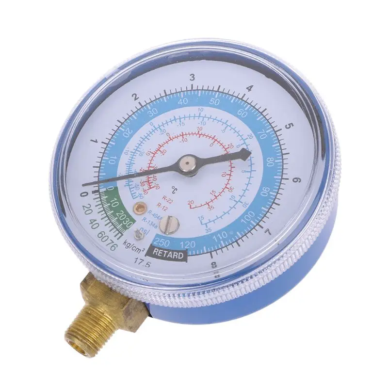 New Air Conditioner R410A R134A R22 Refrigerant Low Pressure Gauge PSI KPA Blue New Drop ship LS\'D Tool