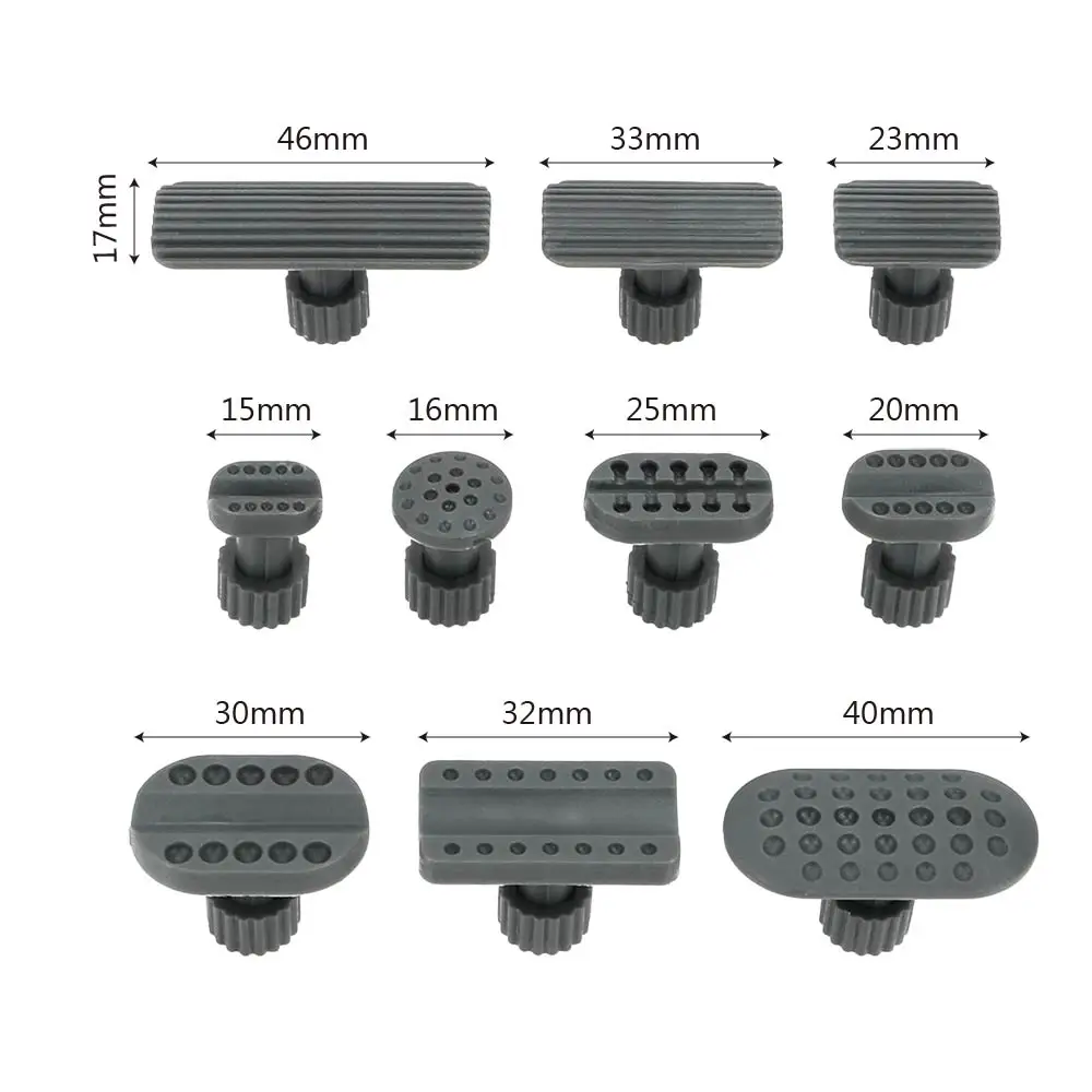 10pcs/set Plastic Gasket Automobile Sheet Metal Repair Gasket Dent Removal Gasket Dent Puller Suction Cup Car Repair Tool
