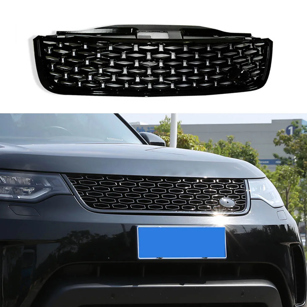 Modified For Discovery 5 Front Grill For Discovery 5 LR5 L462 2017 2018 Front Racing Grill Mesh Bumper Grilles Cover Grills