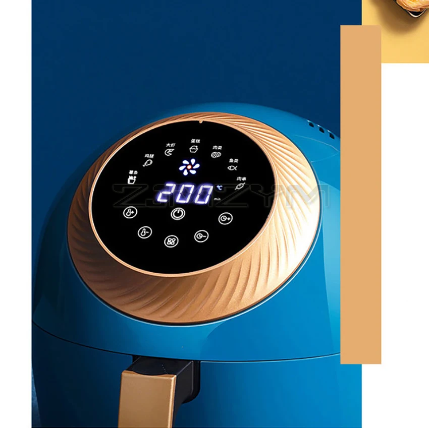 Mesin Penggoreng Udara Listrik Pintar 3.5L Mesin Penggorengan Udara Bebas Minyak Penggorengan Dalam Alat Penggorengan Multifungsi Timer Pemasak Minyak Layar Sentuh KGKA-AS2