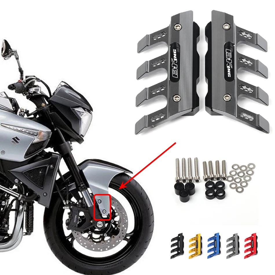 

Motorcycle Front Fender Side Protection Guard Mudguard Sliders For SUZUKI B-KING Bking Accessories universal